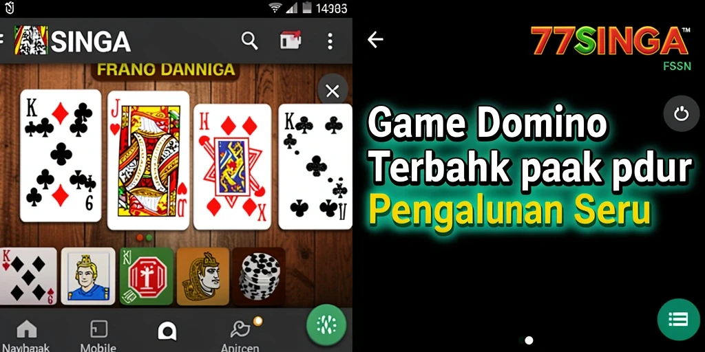 Screenshot gameplay 77SINGA yang menampilkan keseruan permainan Domino.