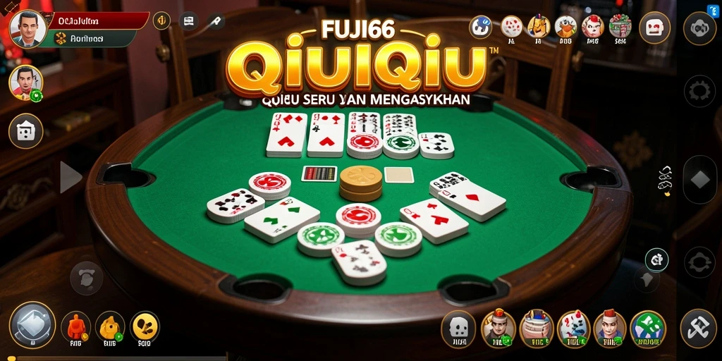 Tampilan gameplay seru dari FUJI66 yang penuh dengan strategi QiuQiu.