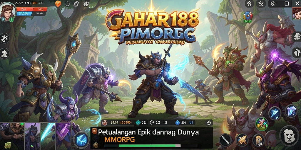 Gameplay GAHAR188 menampilkan pertarungan epik dan kolaborasi antar pemain.