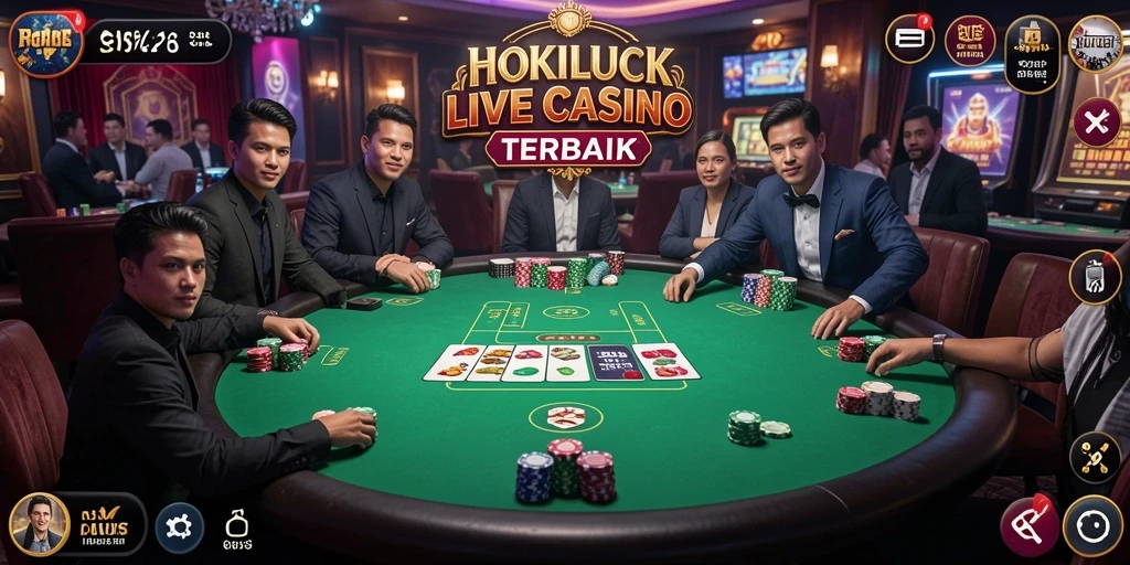 Tampilan gameplay menarik HOKILUCK dalam Live Casino.