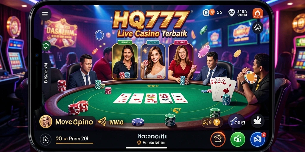 Tampilan menarik gameplay Live Casino HQ777 dengan dealer profesional.