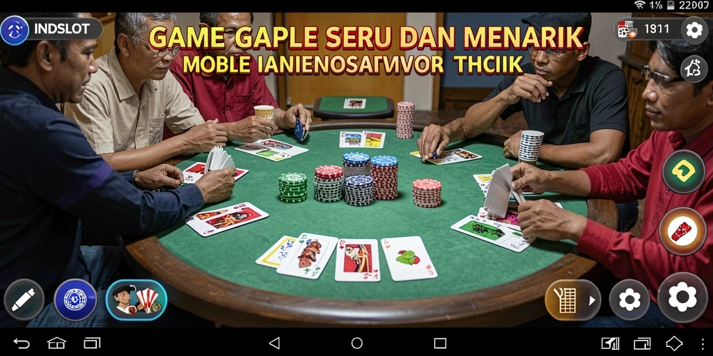 Screenshot gameplay INDSLOT menampilkan momen seru dalam permainan Gaple.