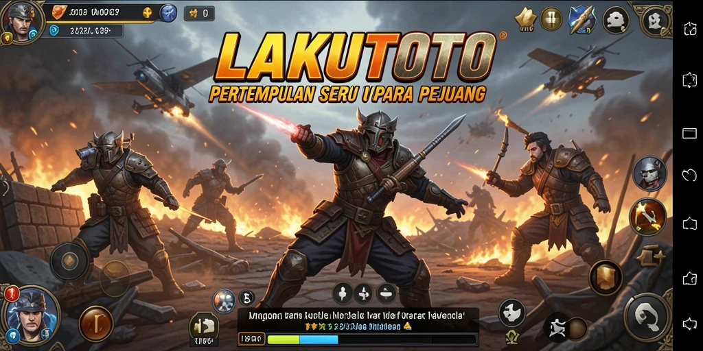 Screenshot dari pertempuran epik dalam LAKUTOTO.