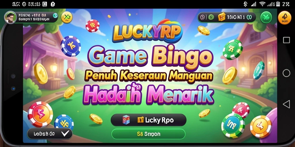 Tampilan gameplay seru LUCKYRP dengan momen menarik saat bermain Bingo.