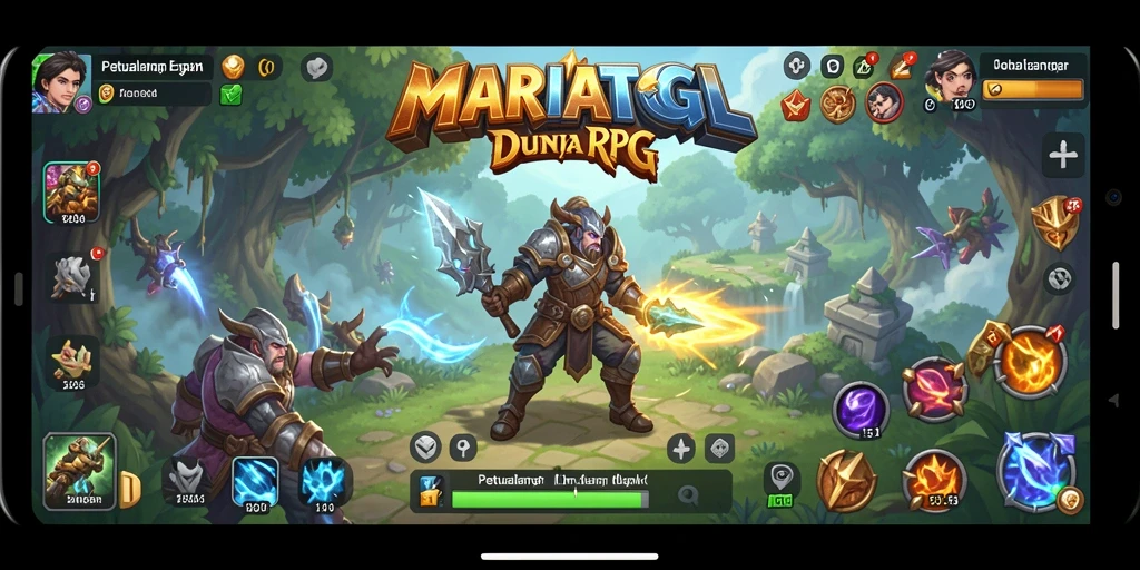 Tampilan gameplay MARIATOGL yang penuh aksi dan strategi RPG.