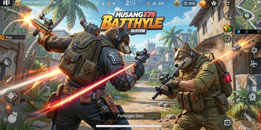 Gameplay penuh aksi di MUSANG178 dengan pertarungan seru.