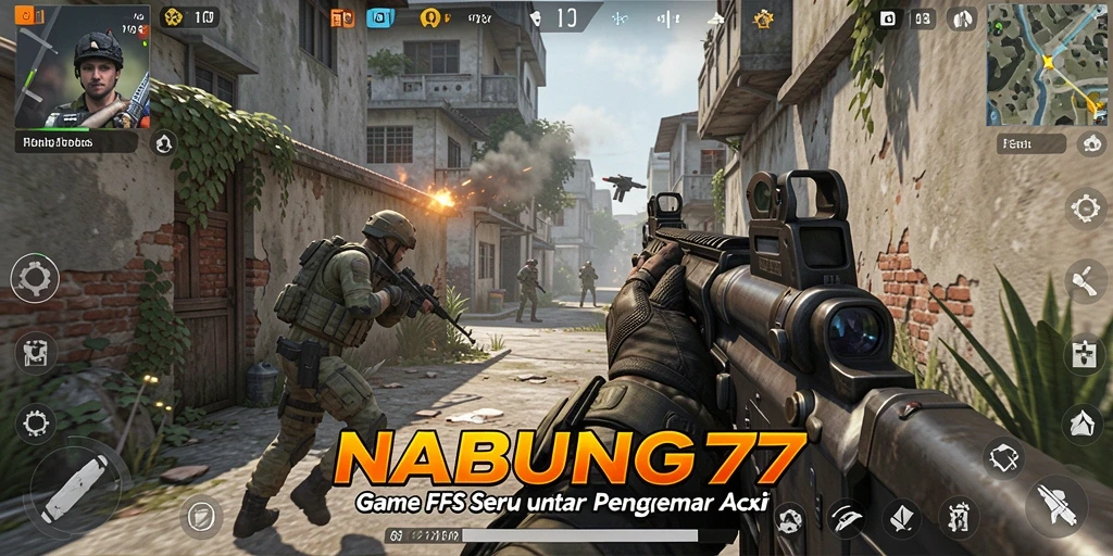 Tangkapan layar dari gameplay seru NABUNG77 sebagai FPS.