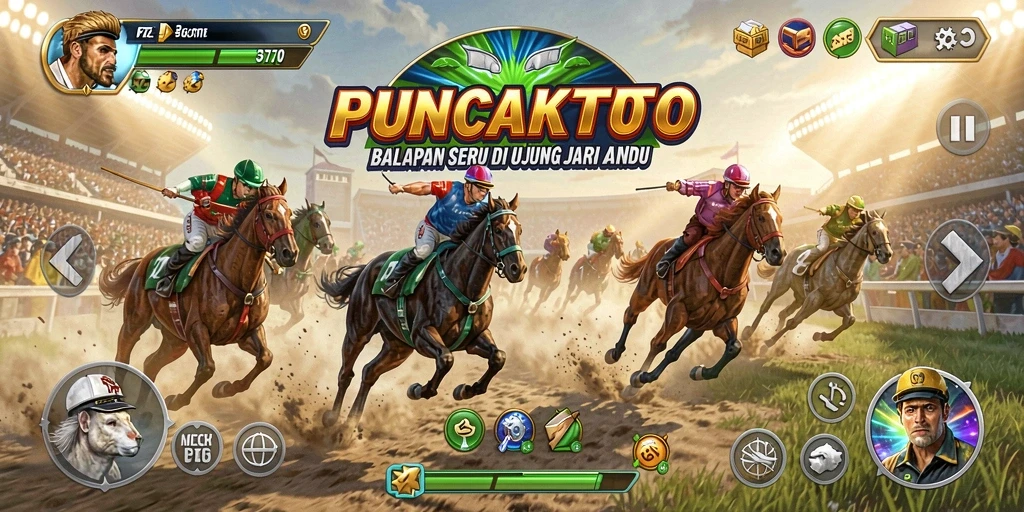Gameplay balapan seru di PUNCAKTOTO dengan mobil kece.