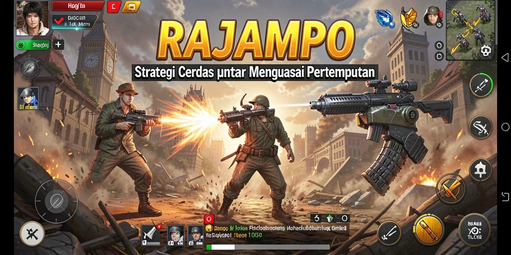 Tampilan gameplay menarik RAJAMPO dengan strategi intens.