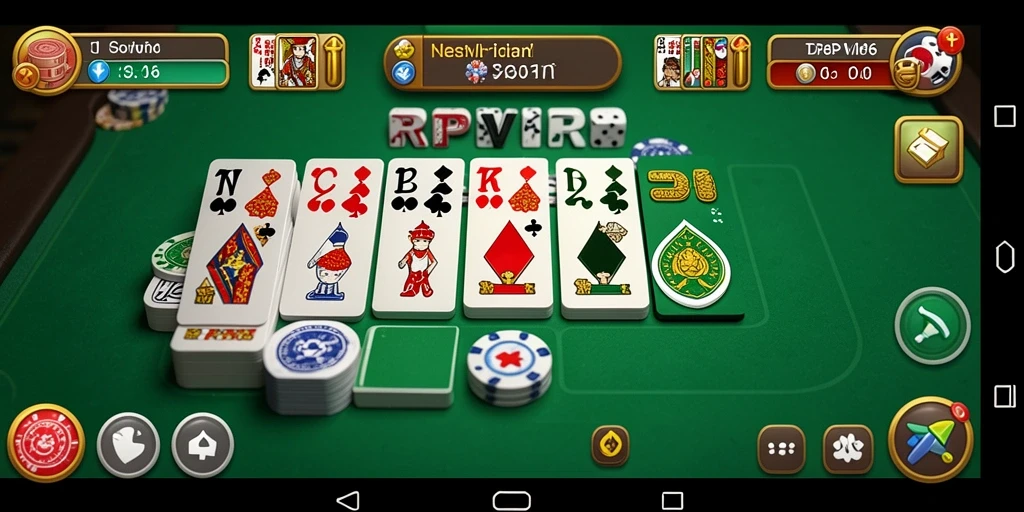 Tampilan gameplay menarik dengan pemain berkompetisi dalam Domino.