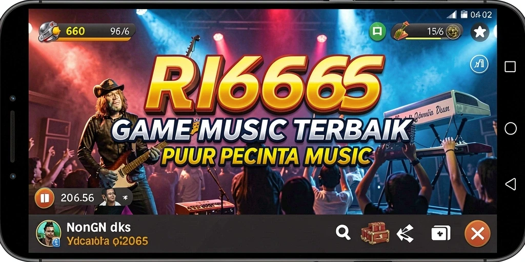 Screenshot gameplay RR666 yang menunjukkan interaksi musik yang seru.
