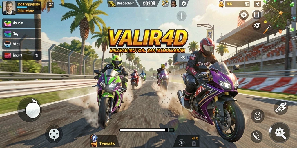 Gameplay seru VALIR4D dengan grafis memukau dalam balapan motor.