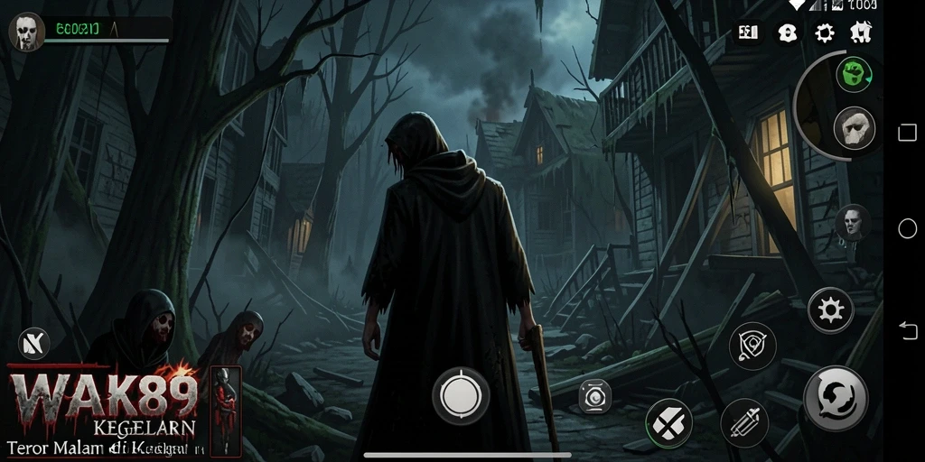 Tangkapan layar utama WAK89 menampilkan gameplay yang penuh ketegangan dan misteri.