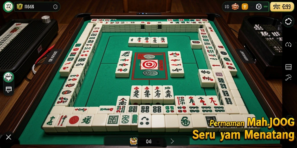 Tampilan gameplay WDBOS yang menarik dengan ubin Mahjong berwarna-warni.