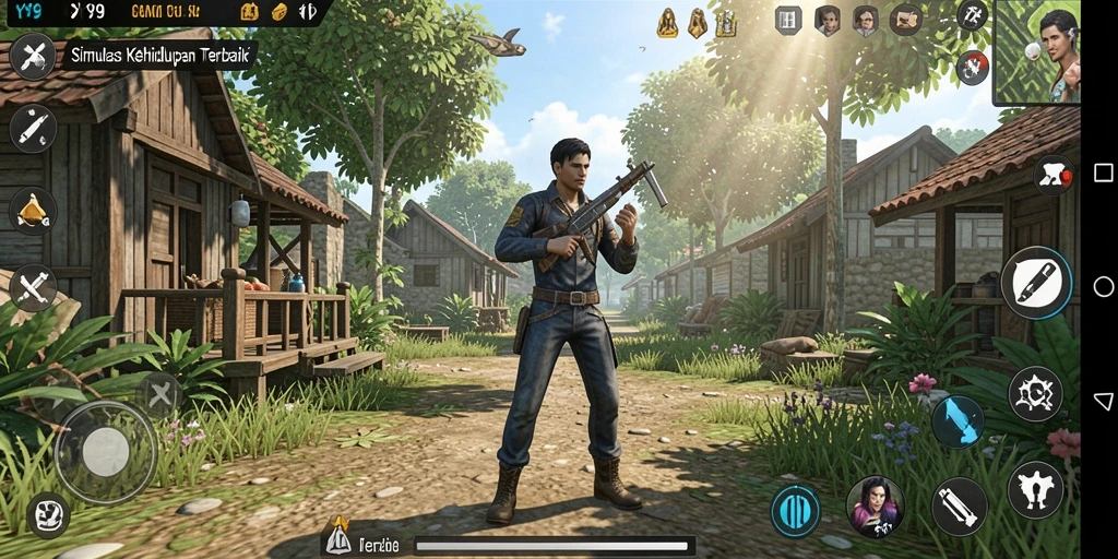 Tangkapan layar Y89 yang menunjukkan gameplay menarik dan interaksi karakter.